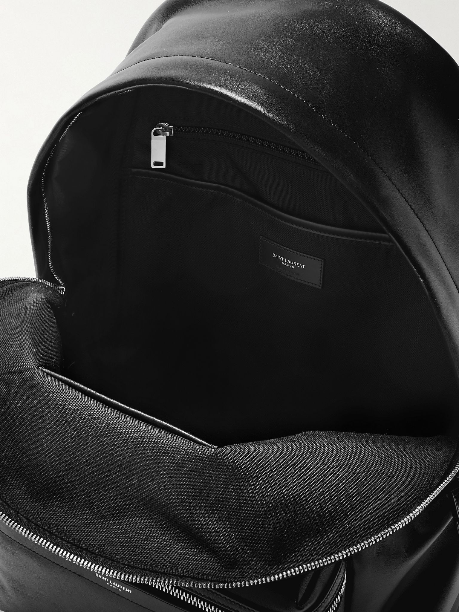 City Leather Backpack Black - 5