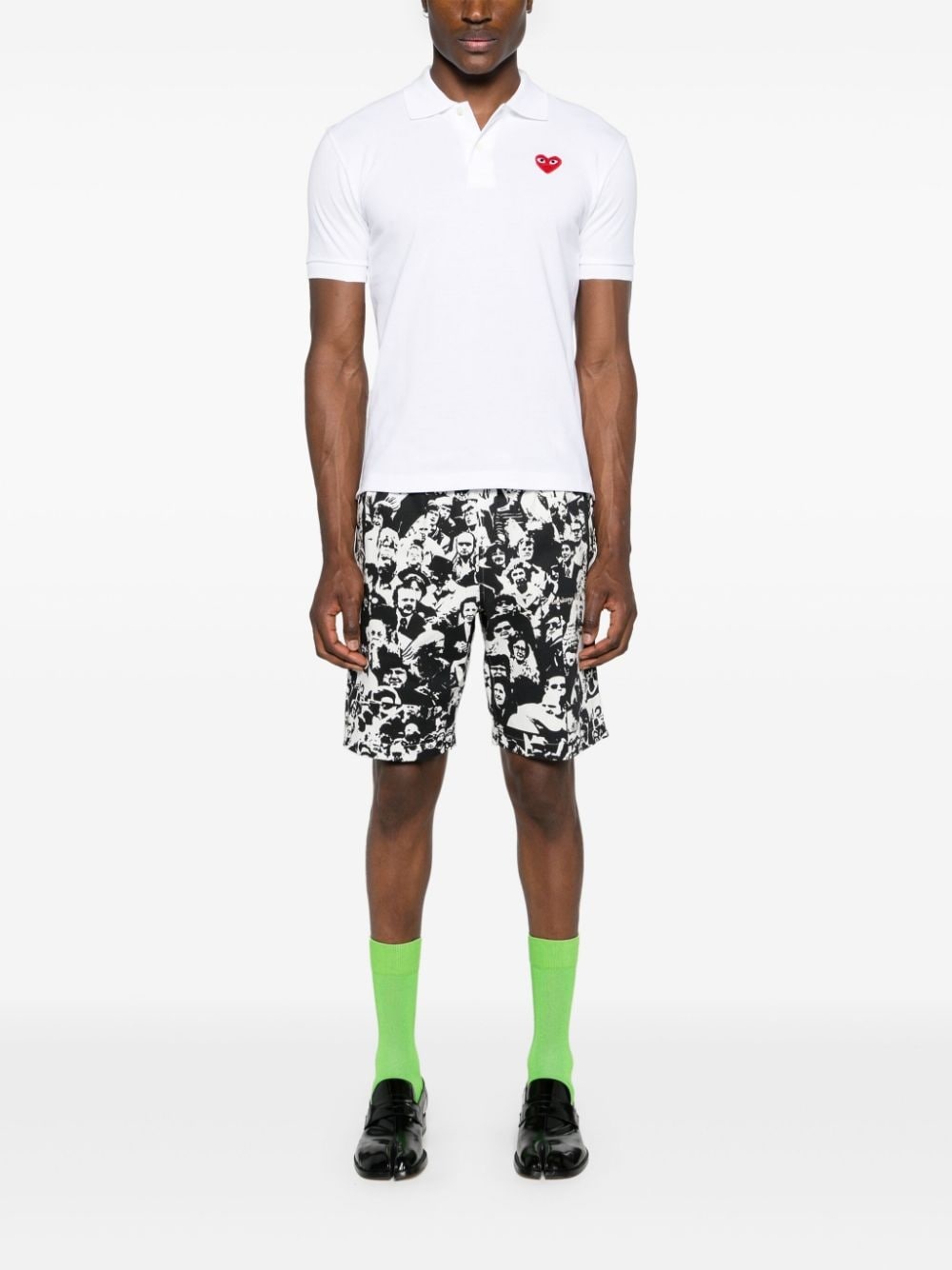 Heart-patch piqué polo shirt - 2
