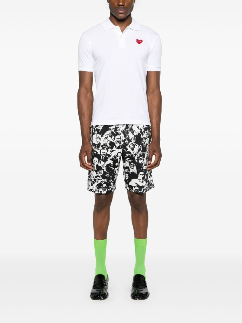 Comme des Garçons PLAY Heart-patch piqué polo shirt outlook