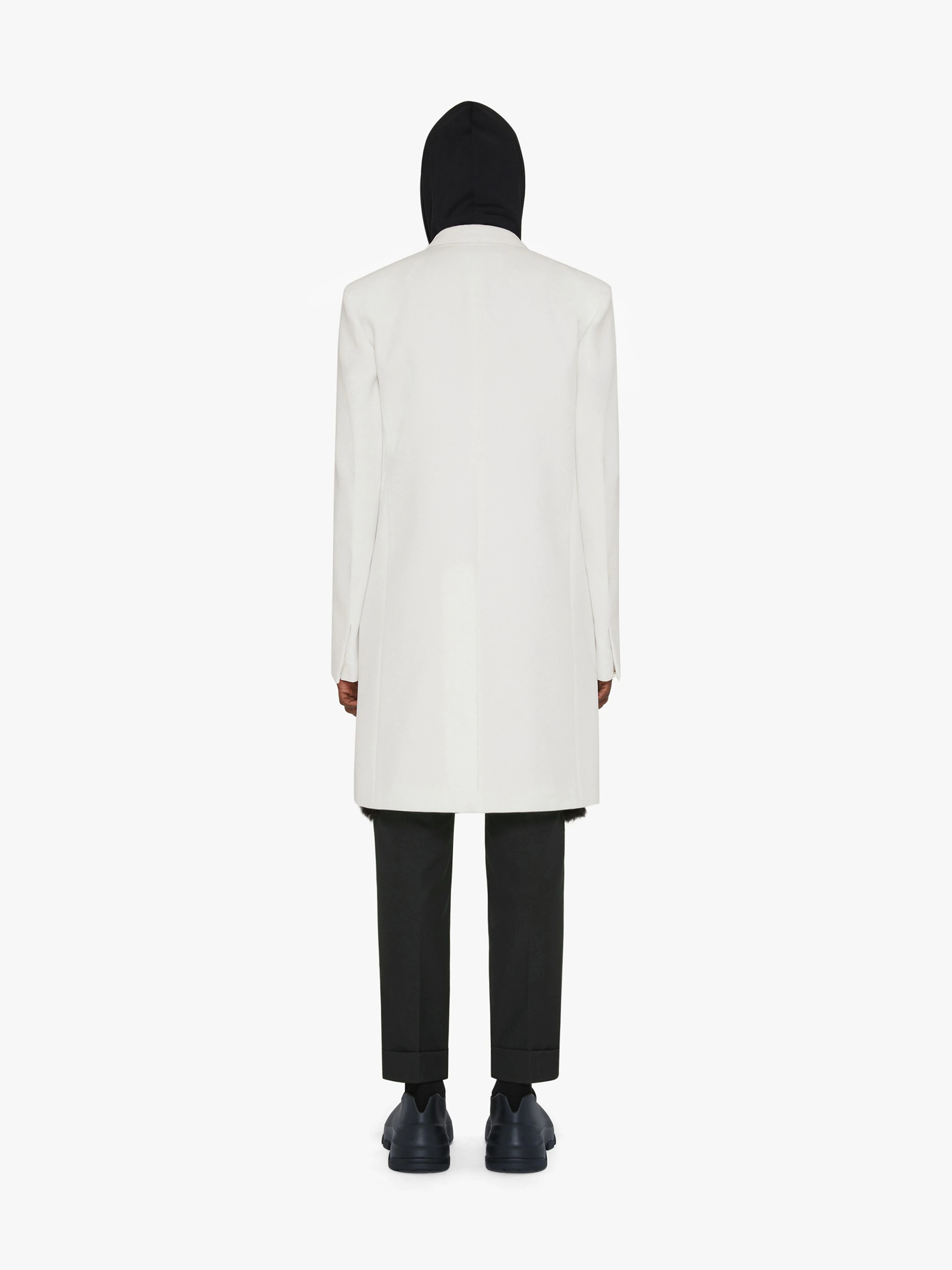 COAT IN TECHNICAL WOOL WITH PADLOCK - 4