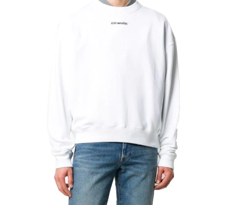 Off-White FW20 Marker Arrows Loose Sweater Men White OMBA035E20FLE0020145 - 3