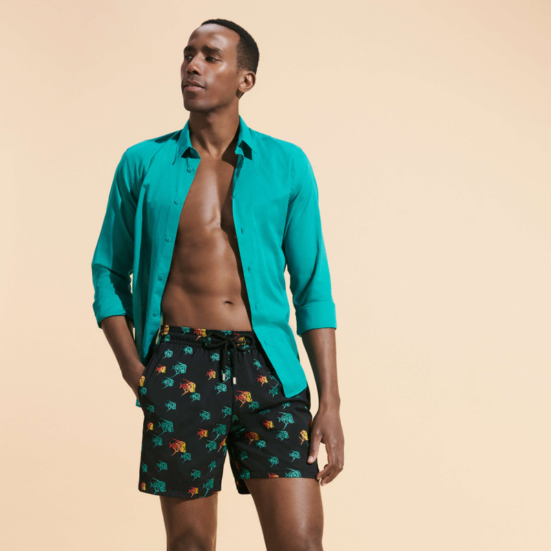 Vilebrequin Men Swim Trunks Embroidered Piranhas - Limited Edition outlook