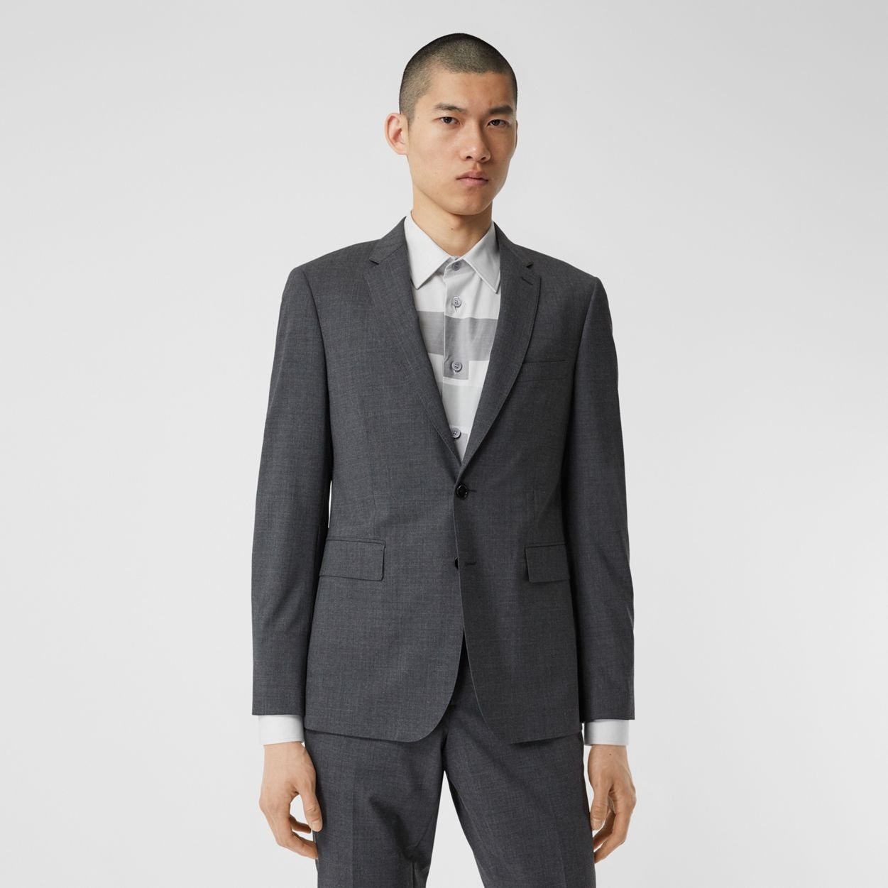 Slim Fit Stretch Wool Suit - 7