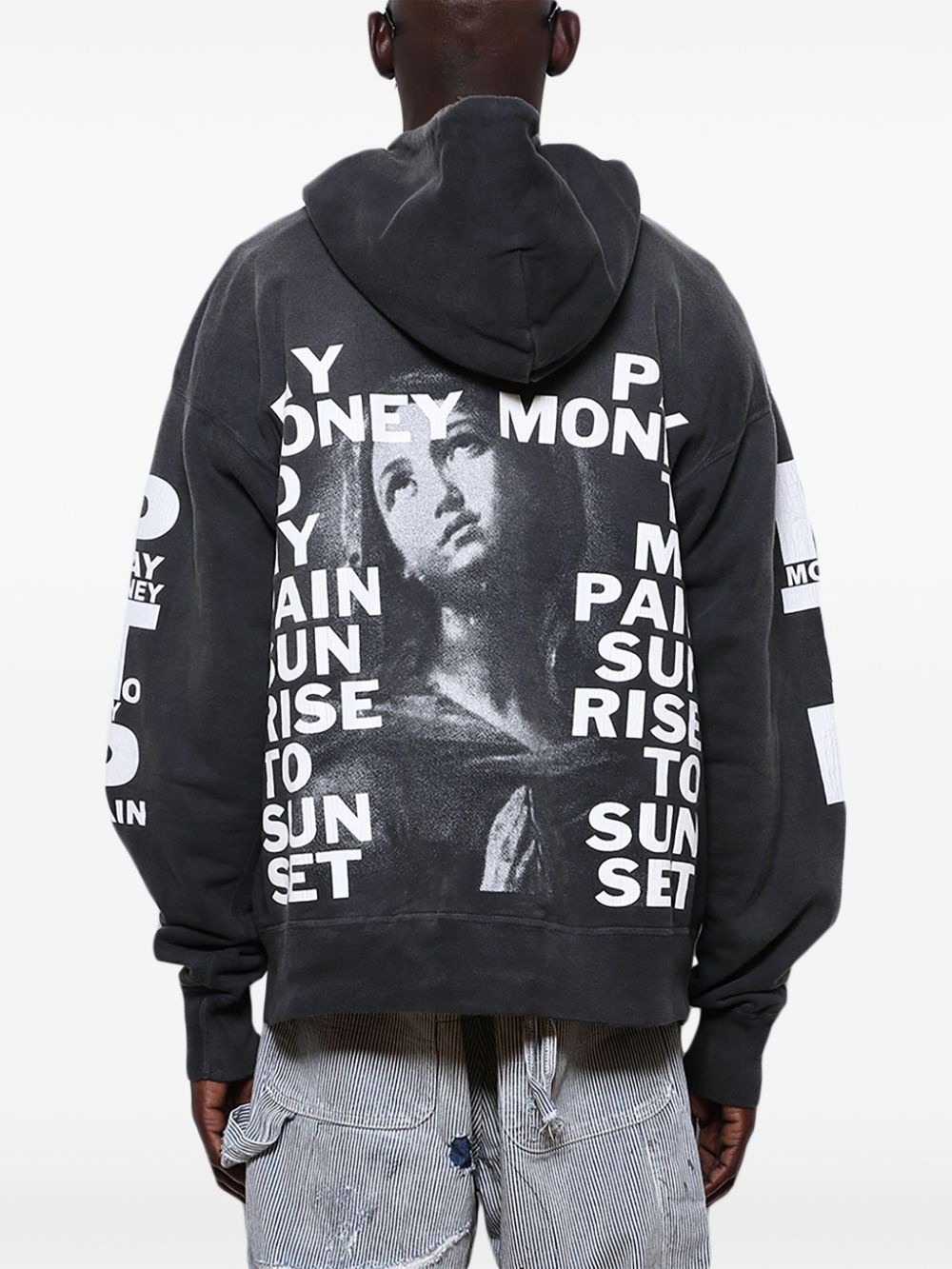 Money drop-shoulder cotton hoodie - 5