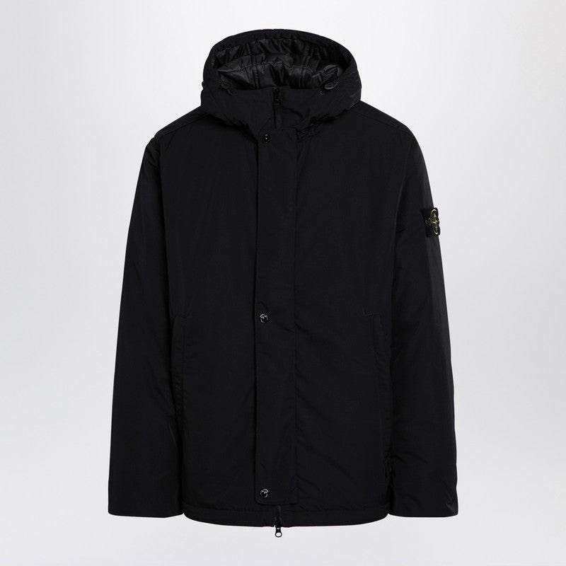 Stone Island Black Nylon Jacket With Logo Men - 1