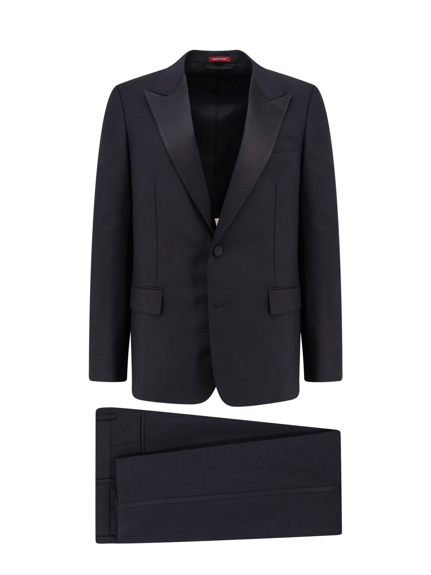 Mohair And Wool Tuxedo With Gg Metal Button Detail - 1