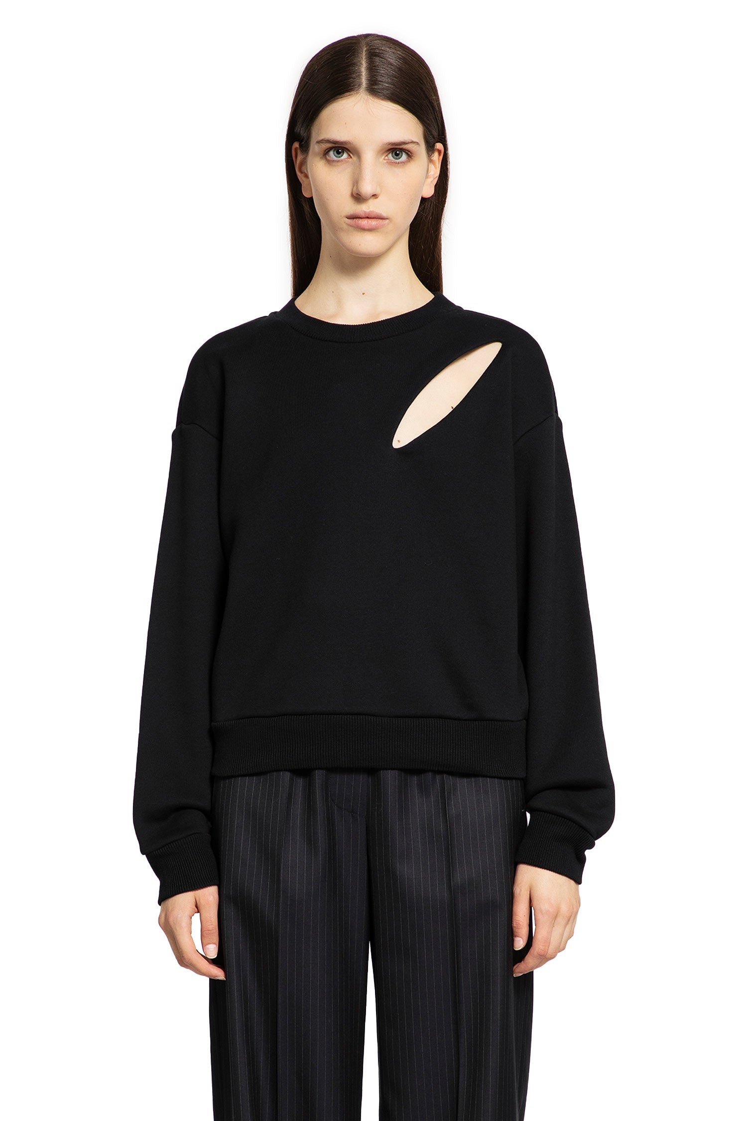 めい Alexander McQueen ALEXANDER MCQUEEN WOMAN BLACK SWEATSHIRTS