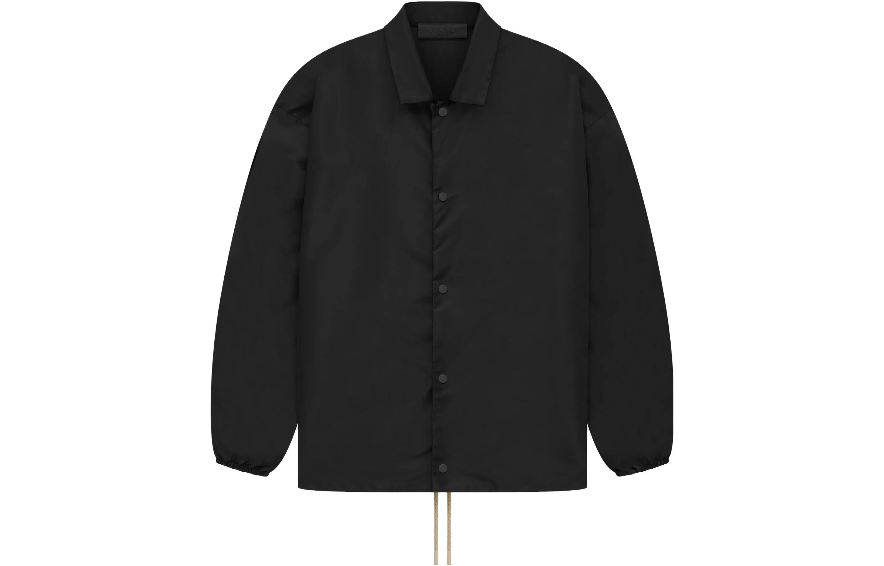 Fear of God Essentials The Black Collection Coaches Jacket 'Jet Black' 202SP232010F - 2
