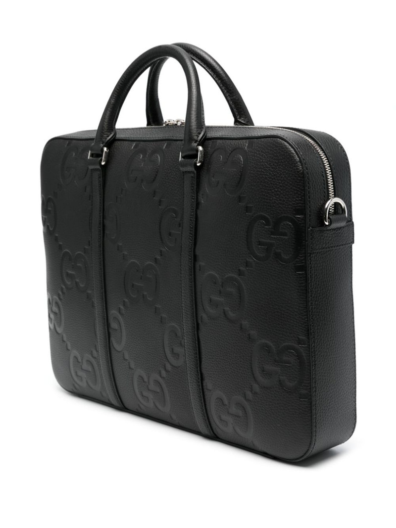 GUCCI debossed-logo laptop bag outlook