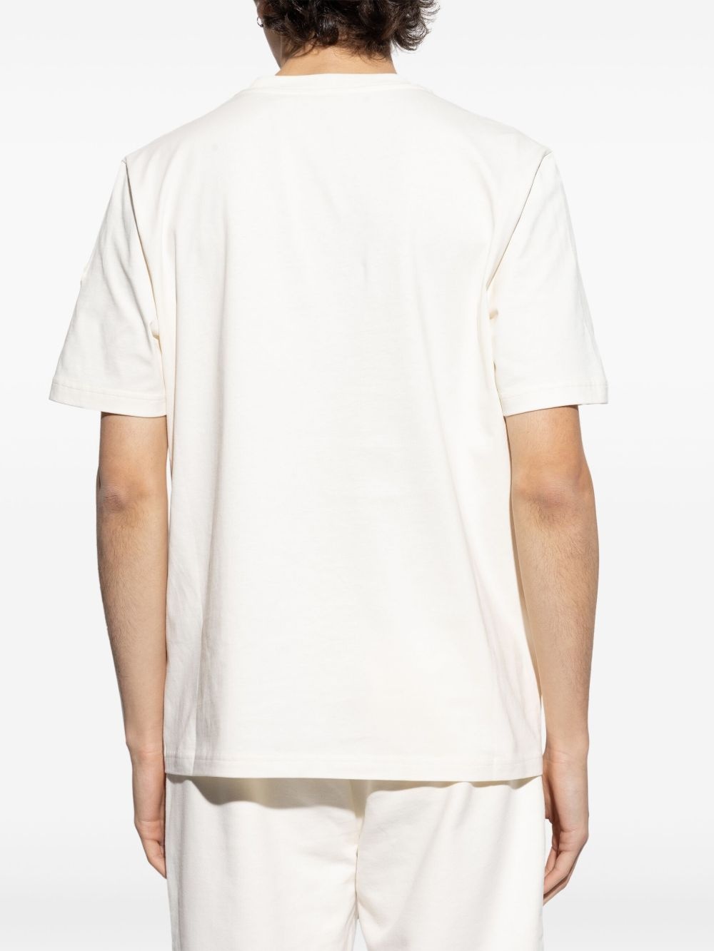 logo-embroidered cotton T-shirt - 4