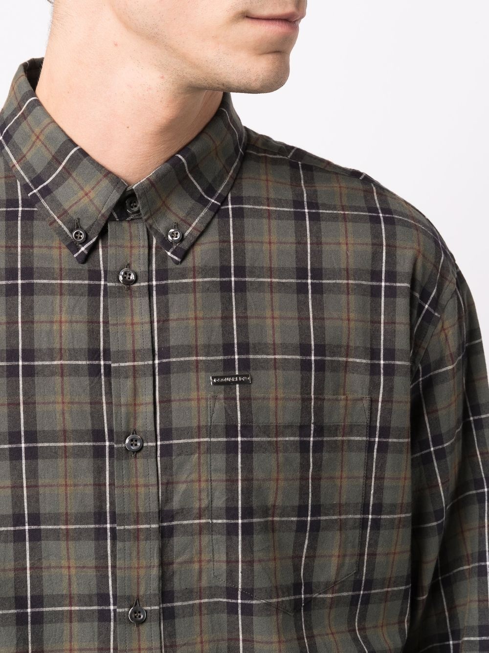 check pattern cotton shirt - 5