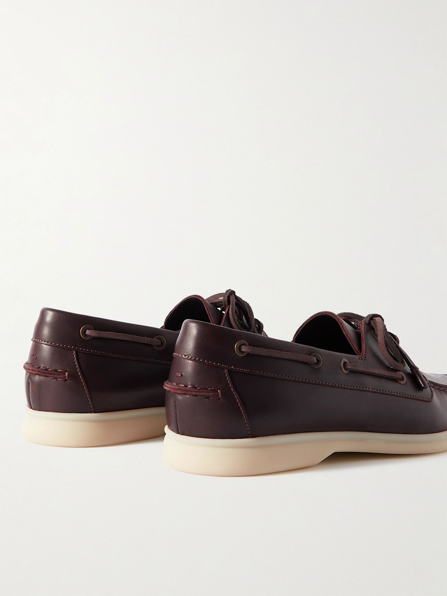 Leather Boat Shoes Dark brown - 5