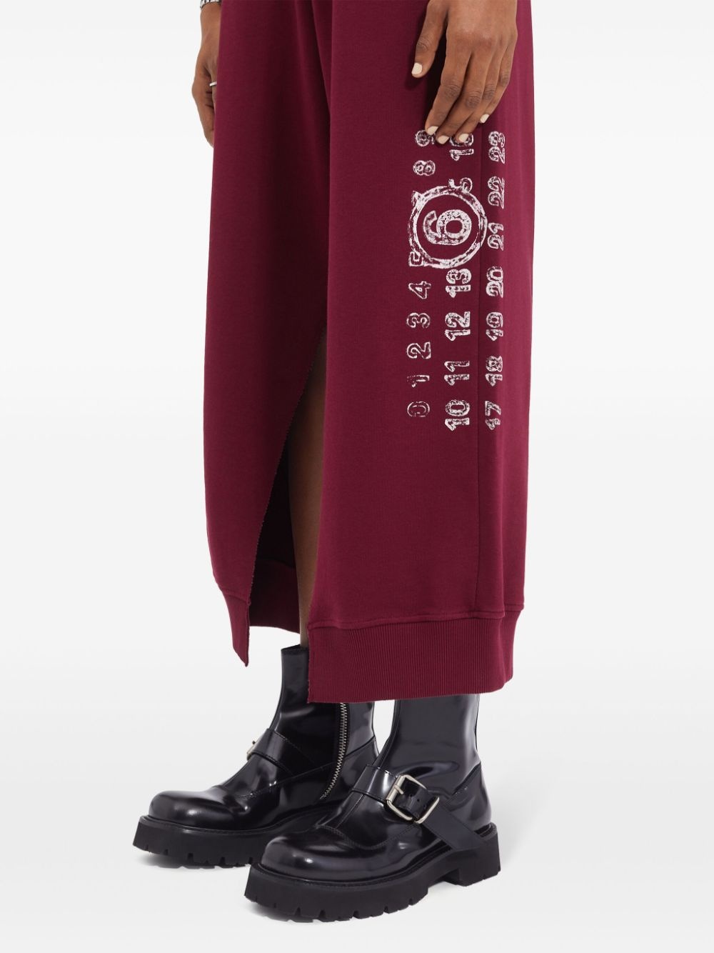 signature numbers motif sweatpants - 5