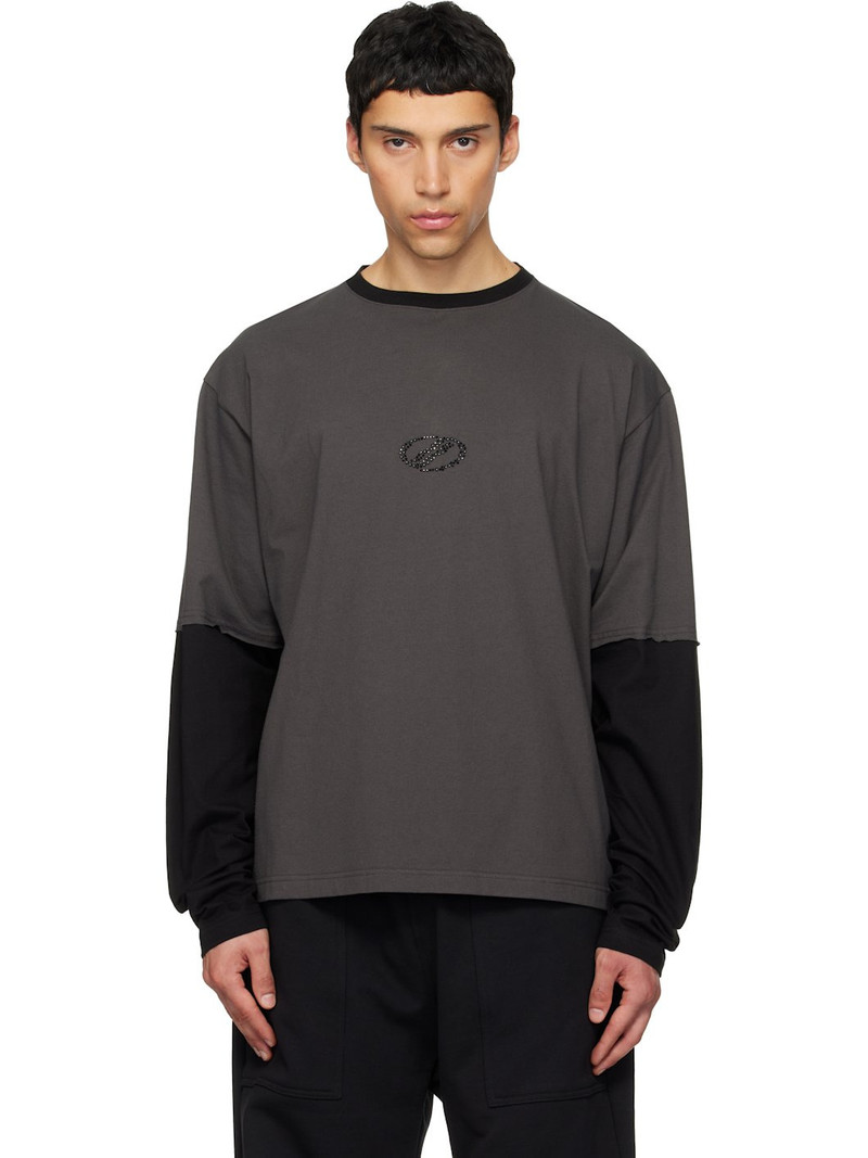 Gray 'WE11DONE' Layered Long-Sleeve T-shirt 1