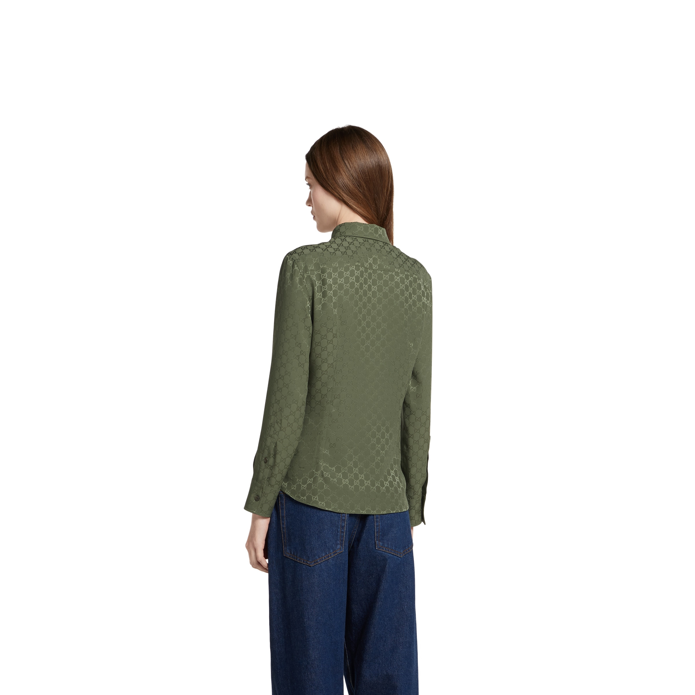 GG silk jacquard shirt - 4