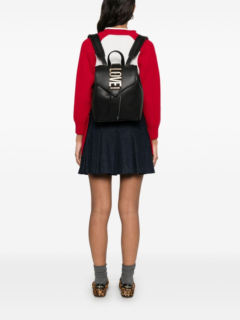 Moschino logo-plaque backpack outlook