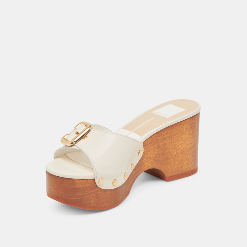 YALAH HEELS OFF WHITE LEATHER 7