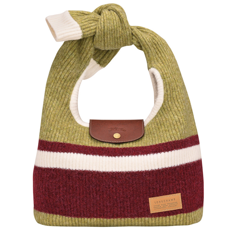 Le Pliage Collection Shoulder bag Pistachio/Burgundy - Knit 1
