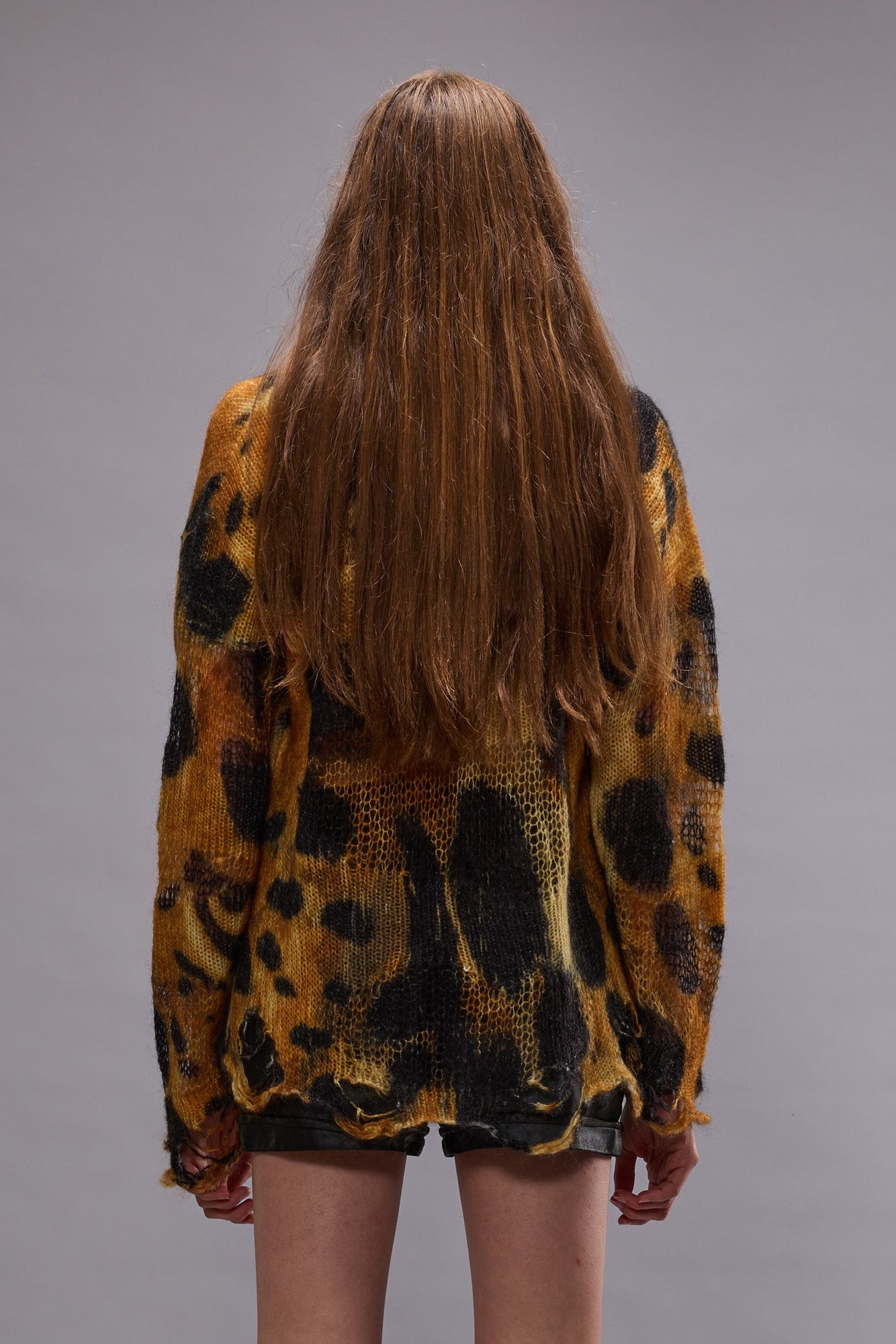 BOYFRIEND SWEATER WITH CAST-OFF NECK - LEOPARD - 3