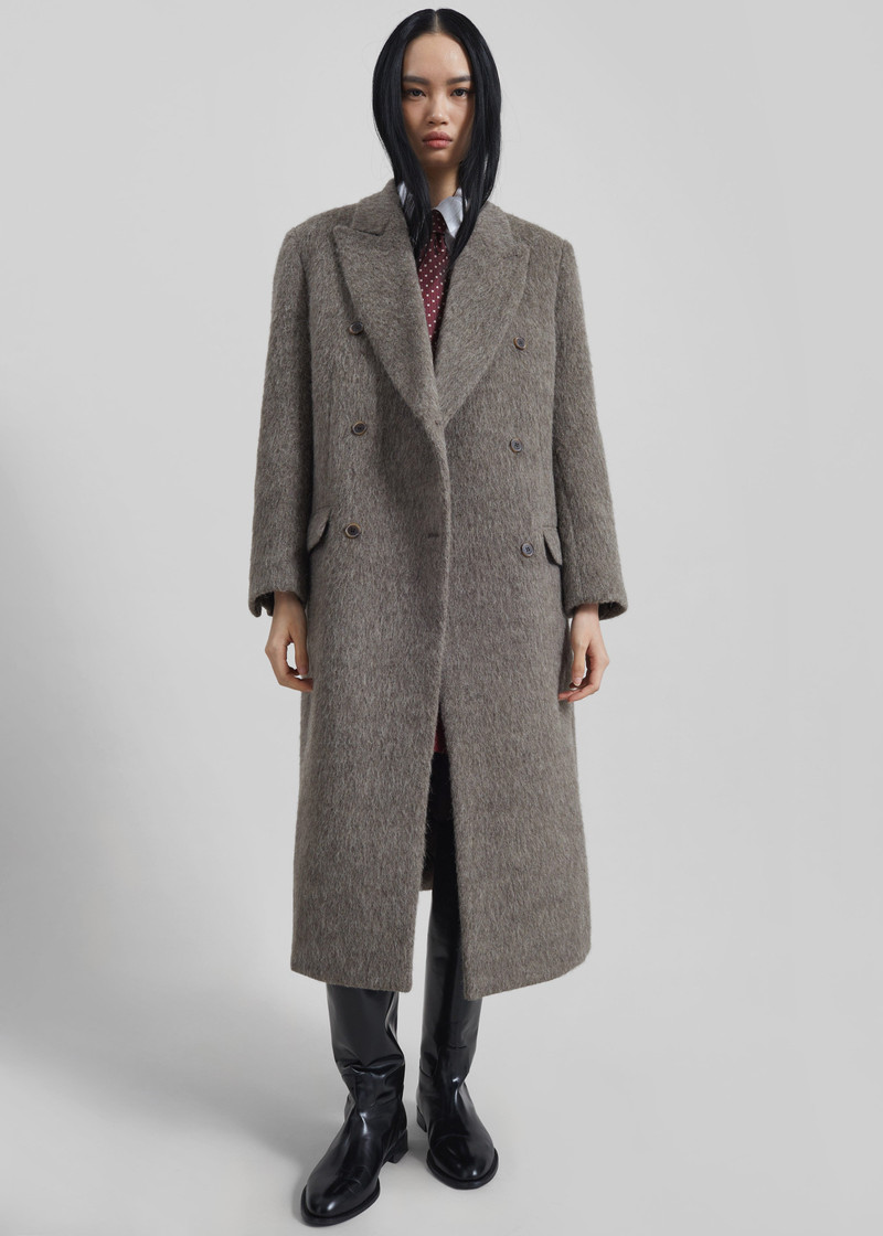 Sormark Brushed Wool Coat - Taupe 6