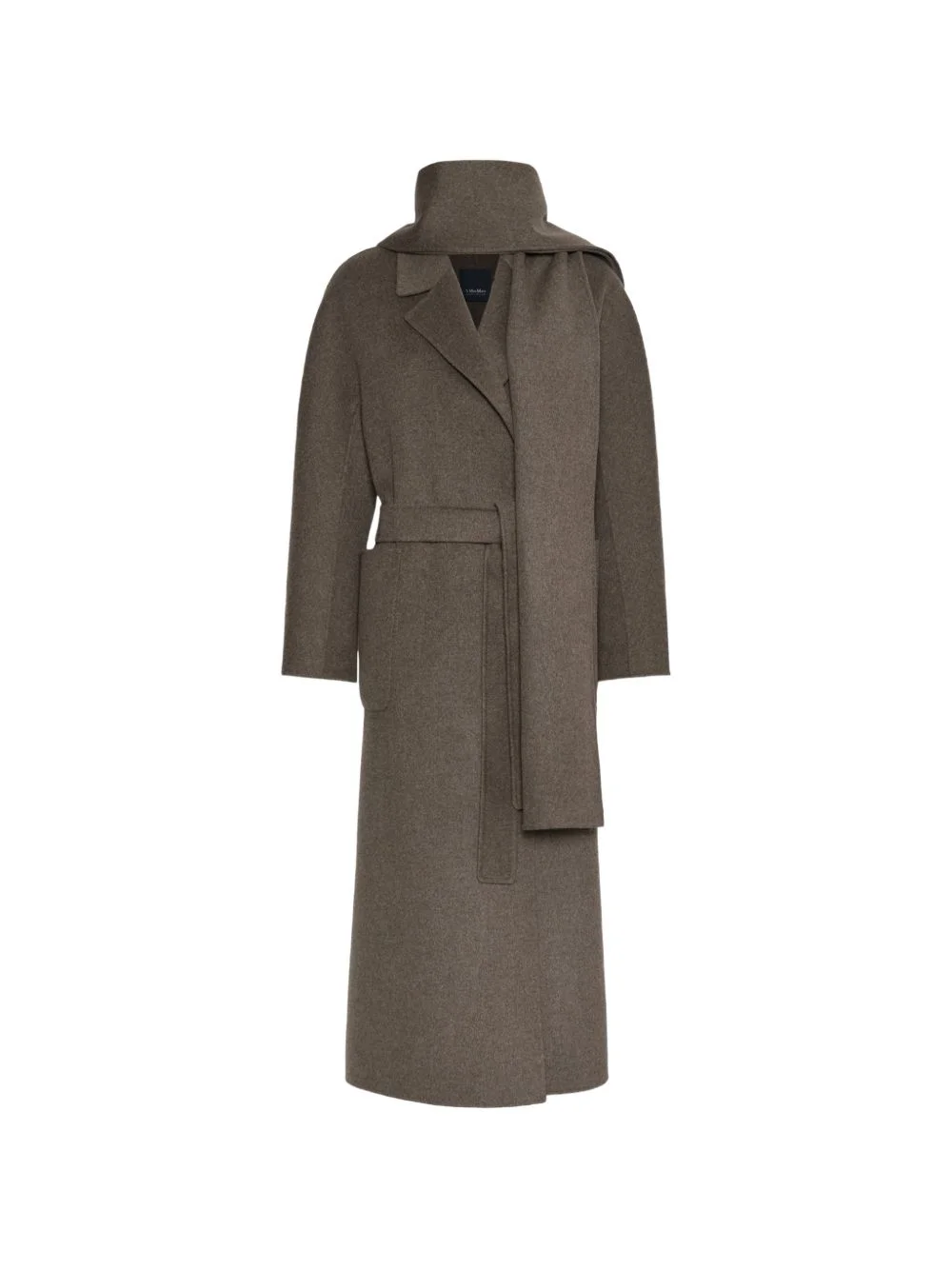 belted virgin-wool coat - 1