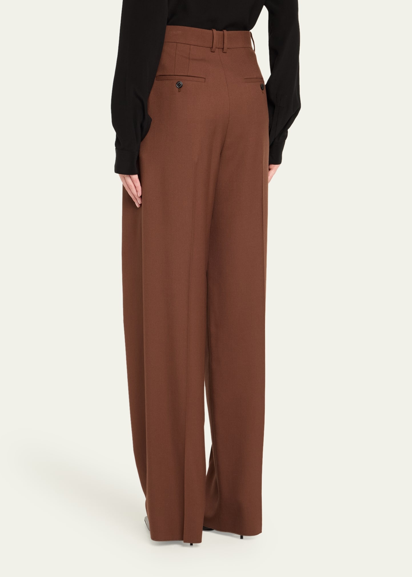 Double-Pleated Straight-Leg Trousers - 3
