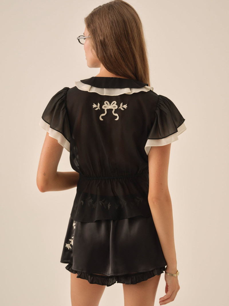 For Love & Lemons Emmie Chiffon Top outlook