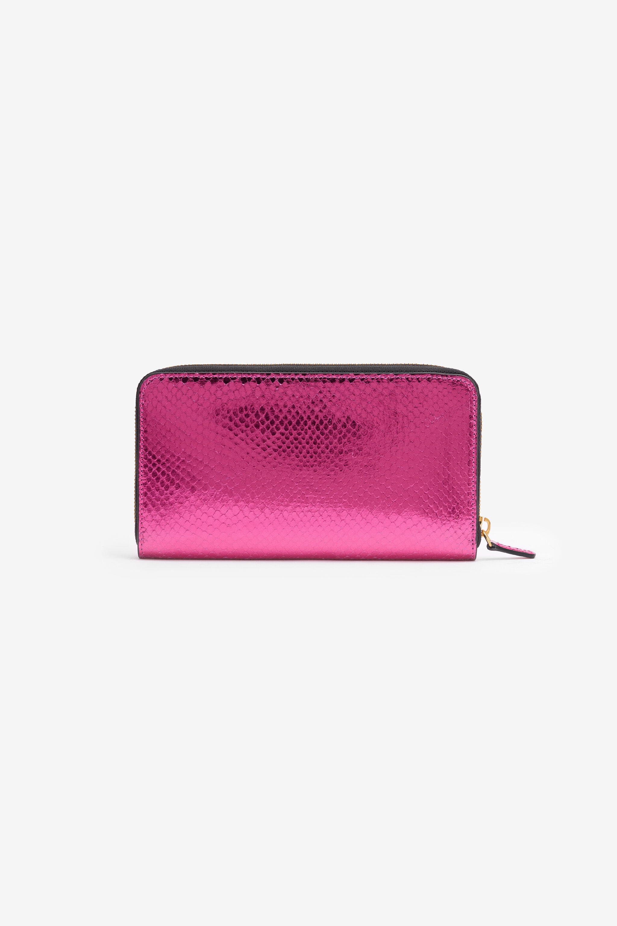 Zip-Around Wallet with Snake Print - 2