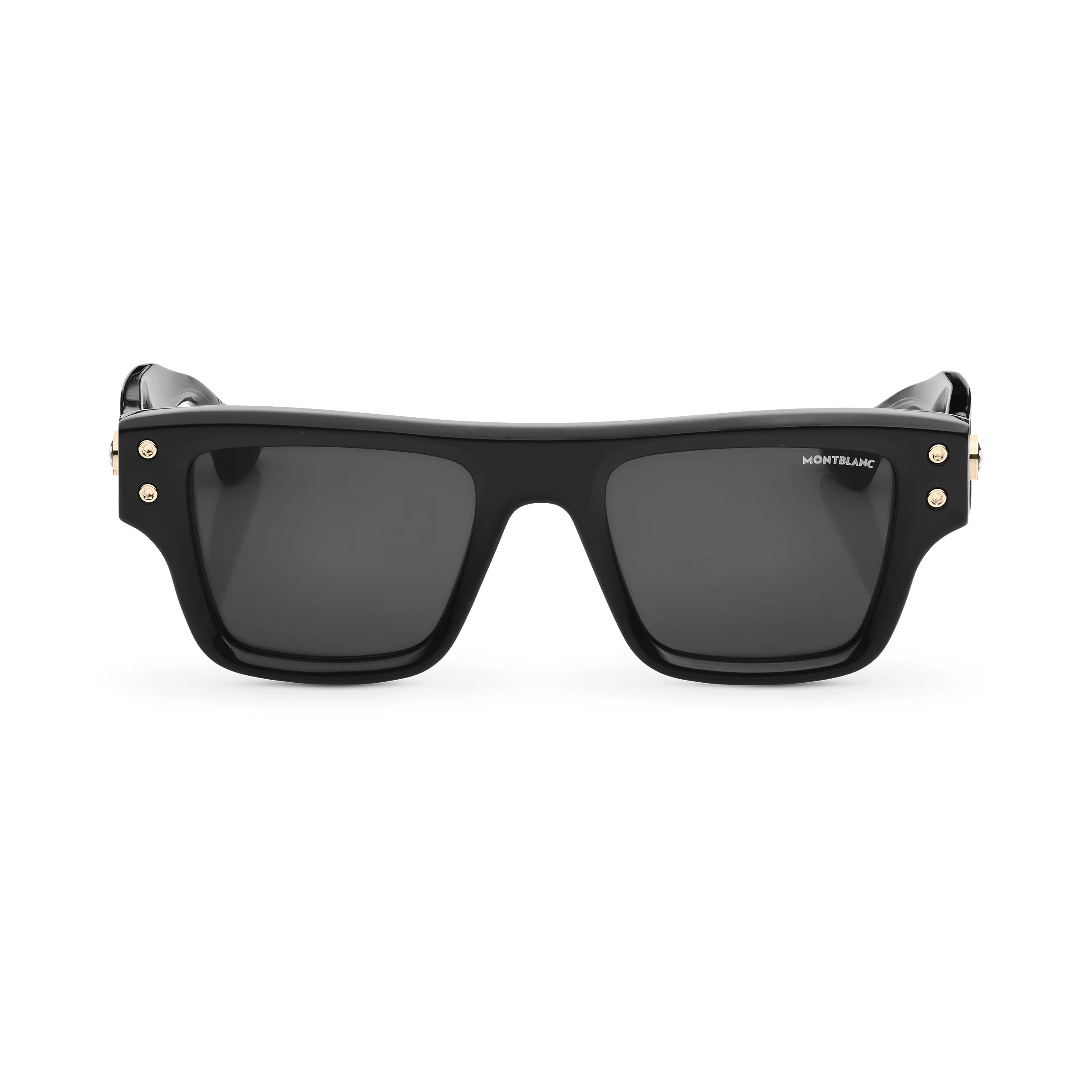 Rectangular Sunglasses with Black Colored Acetate Frame - 1