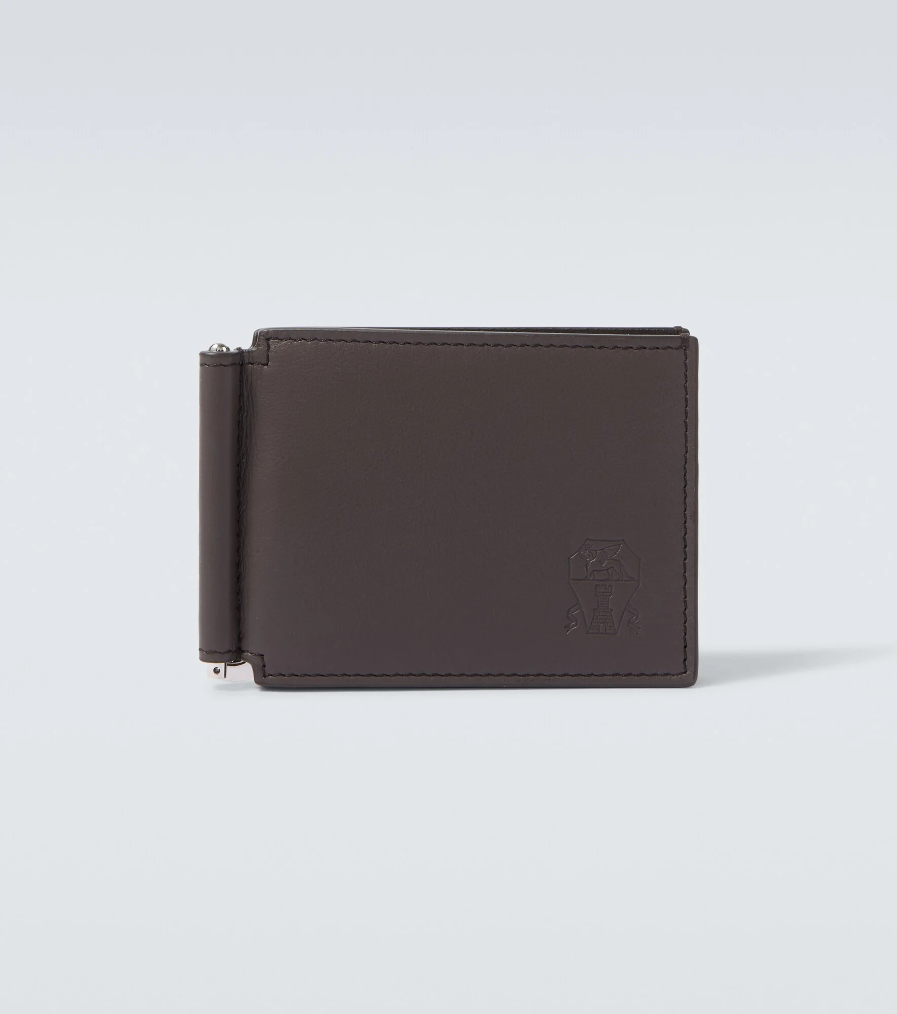Logo debossed leather wallet - 1