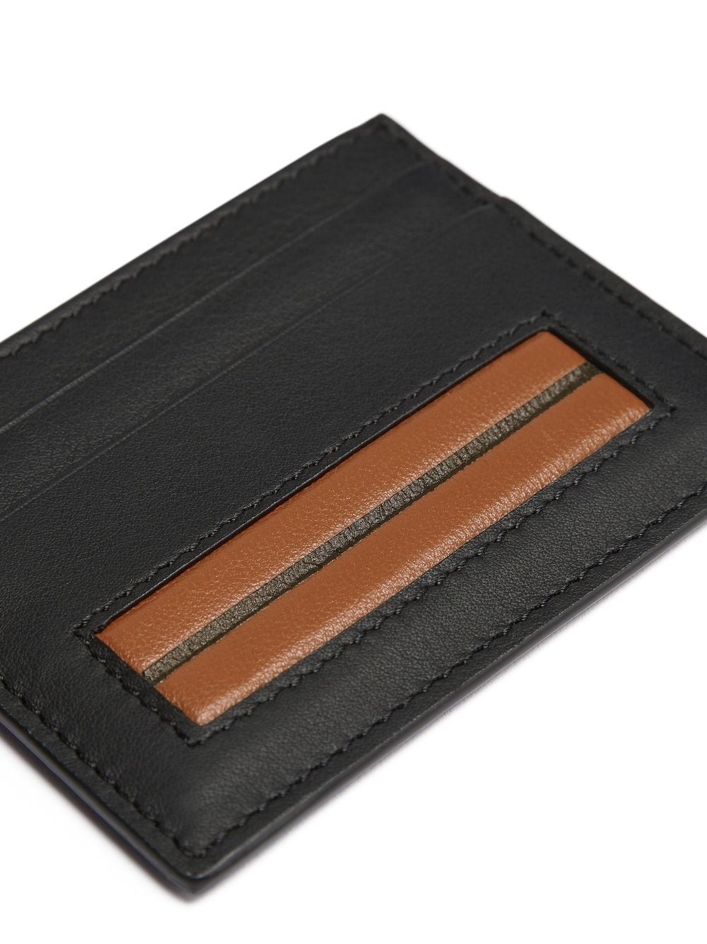 stripe-detail leather cardholder - 4
