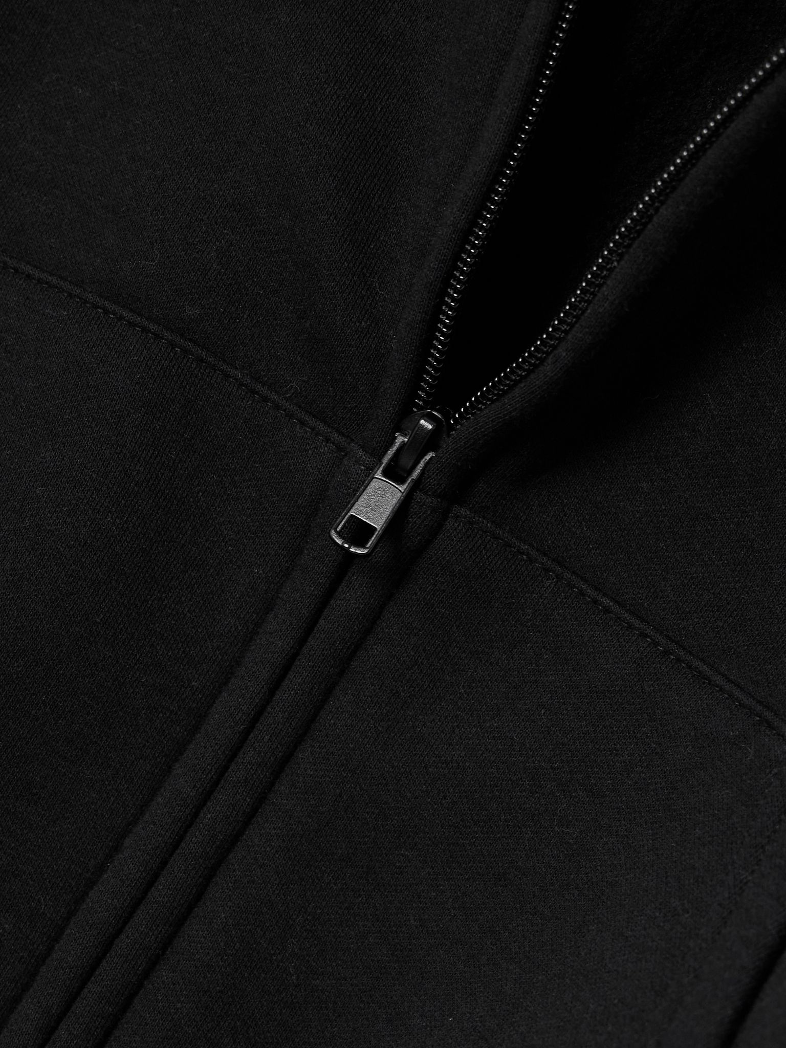 Classic Zip Up Hoodie - Onyx Black - 4