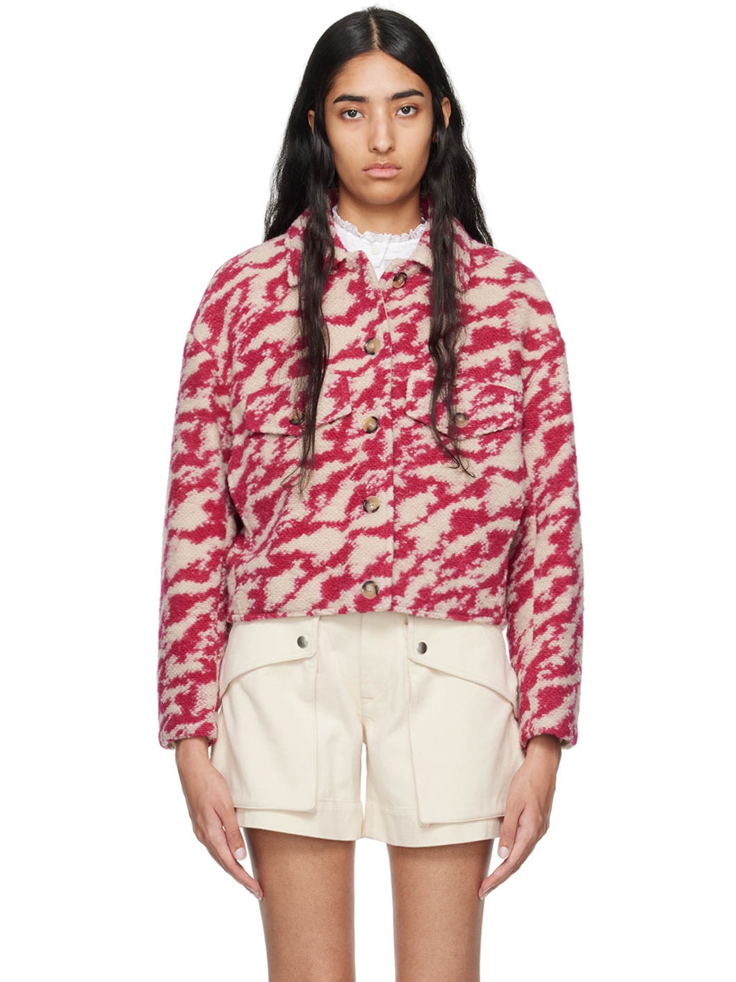 Pink & Beige Ferida Jacket - 1