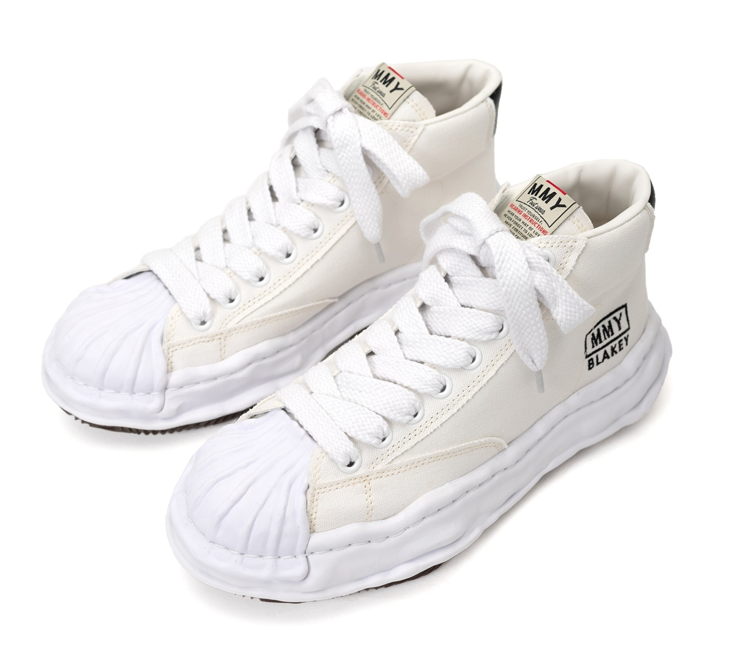Maison MIHARA YASUHIRO BLAKEY OG Sole Canvas High-top Sneaker 'White' A08FW736-WHT - 2