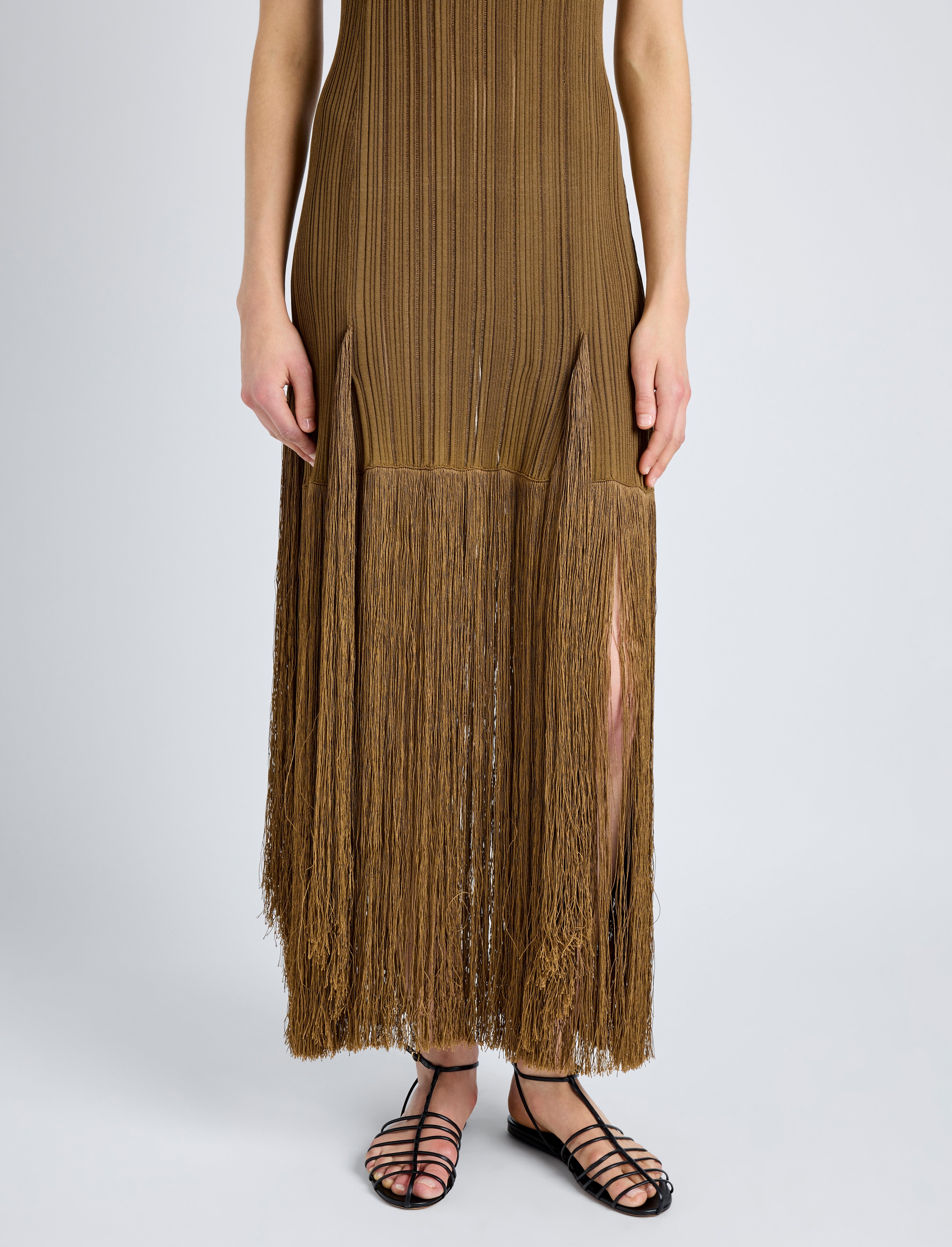 Everly Dress in Viscose Fringe Knit - 5