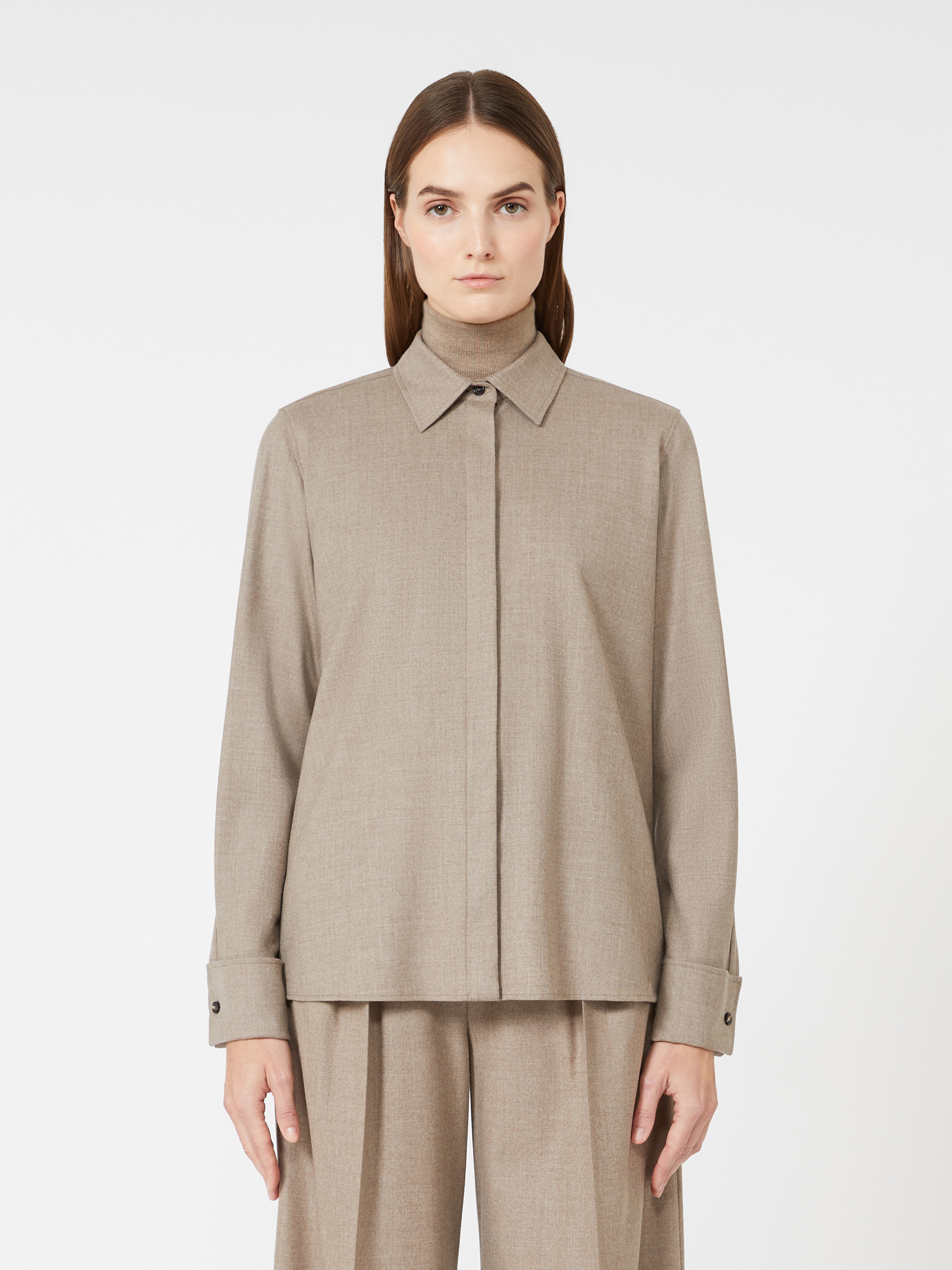 TEBAIDE Cashmere foulé shirt - 3