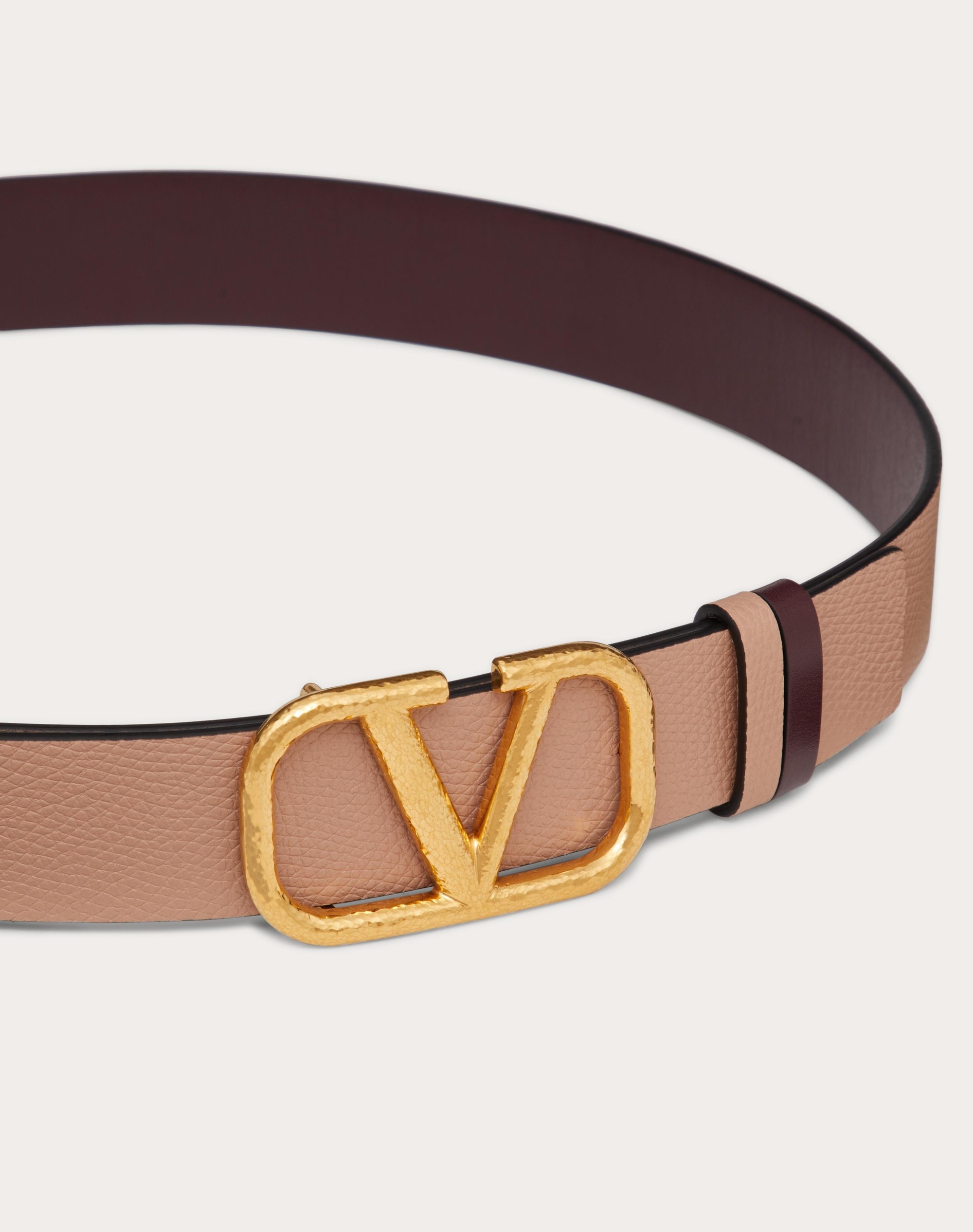 REVERSIBLE VLOGO SIGNATURE BELT IN GRAINY CALFSKIN 30MM - 9