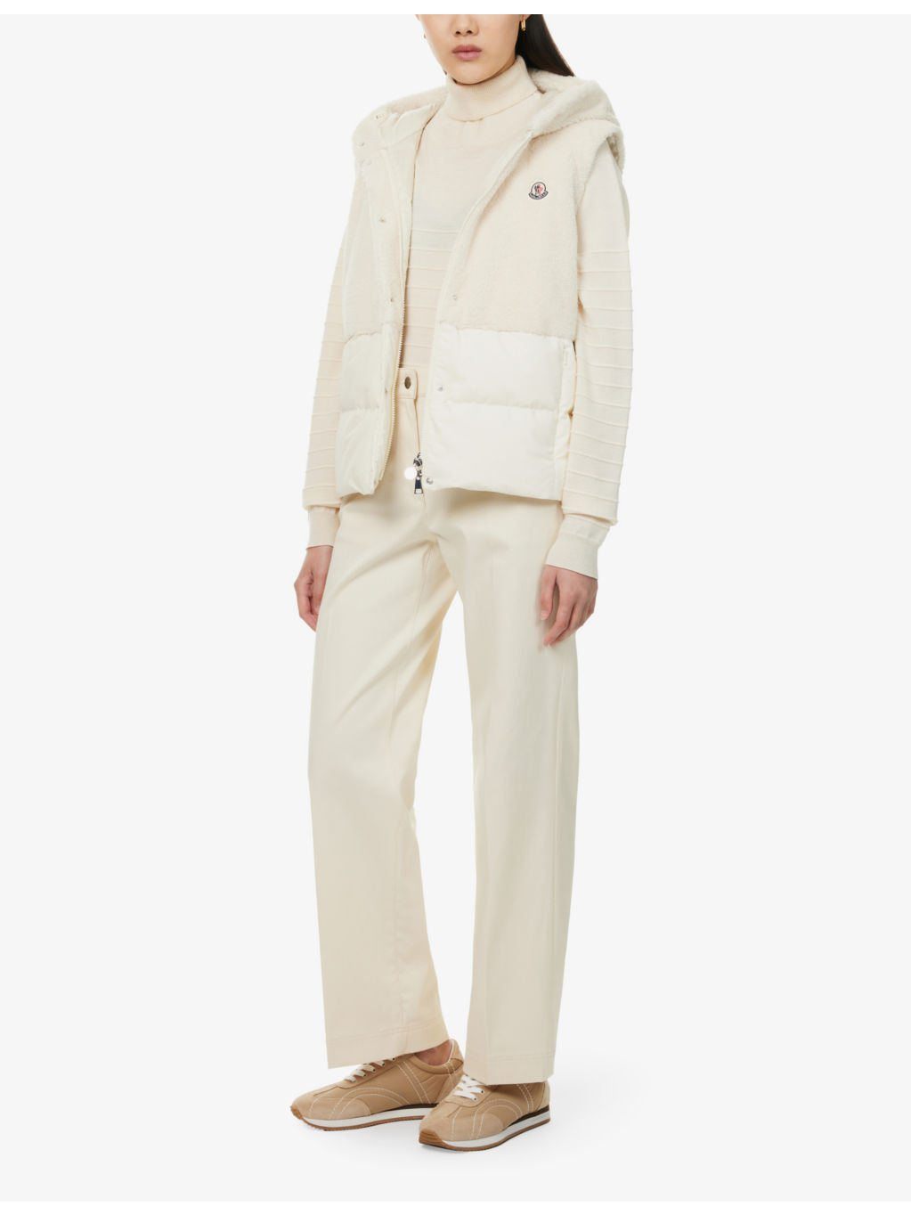 Teddy-Contrast Padded Shell Gilet - 2