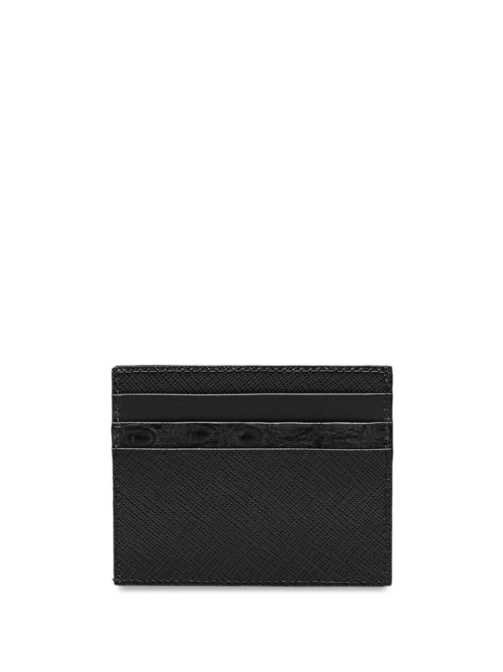 Saffiano and crocodile leather card holder - 2