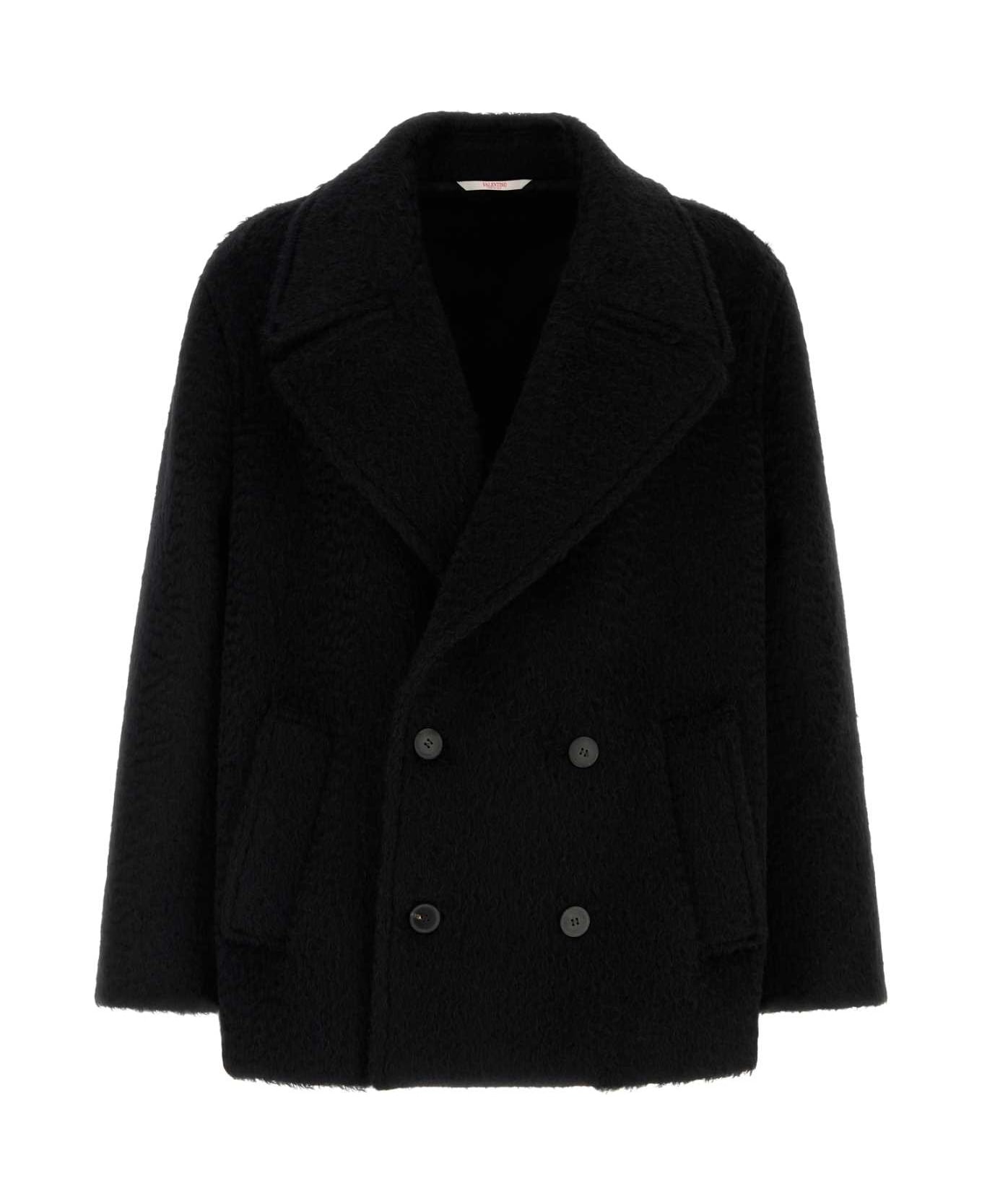 Slate Mohair And Wool Coat - 1