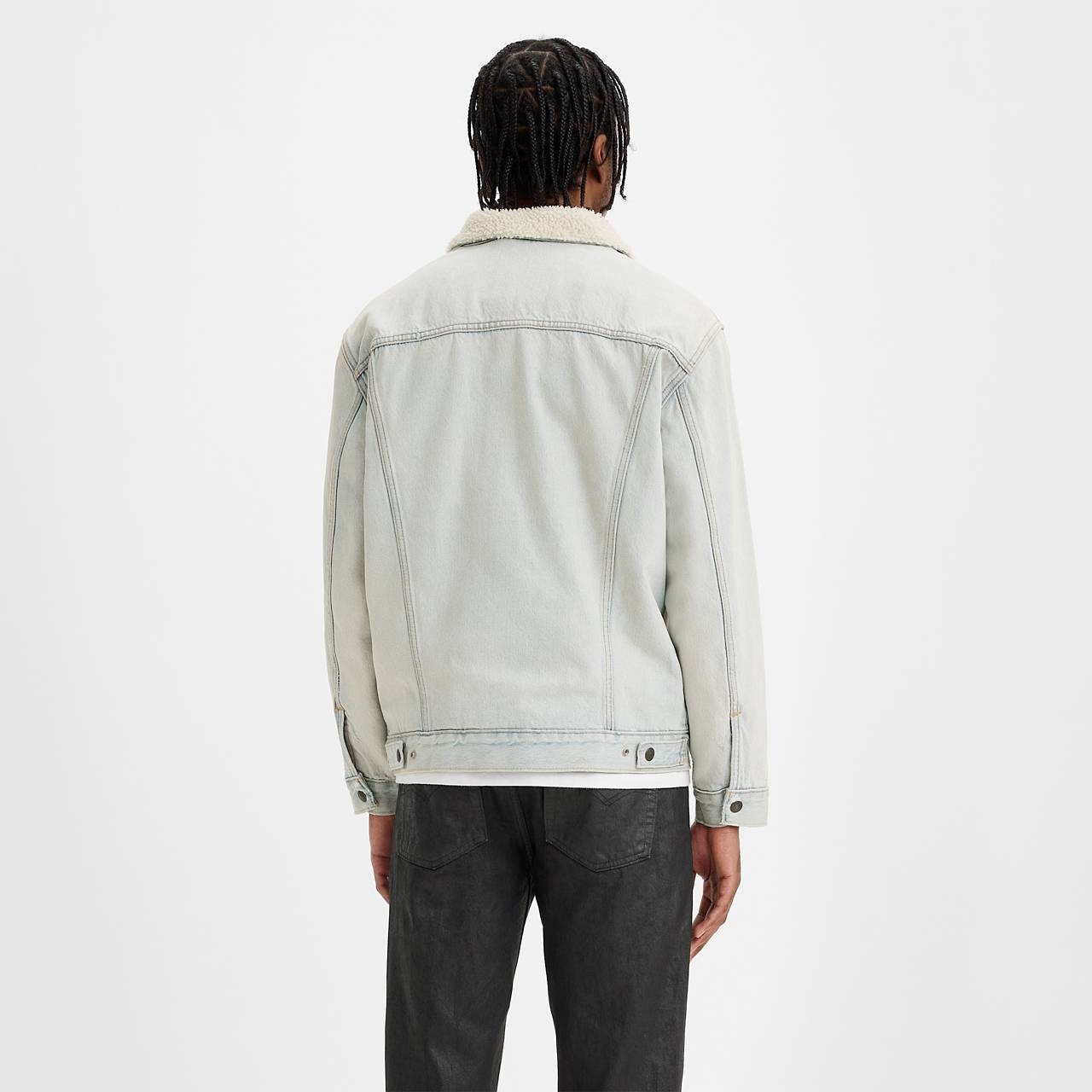 RELAXED FIT SHERPA TRUCKER JACKET - 4