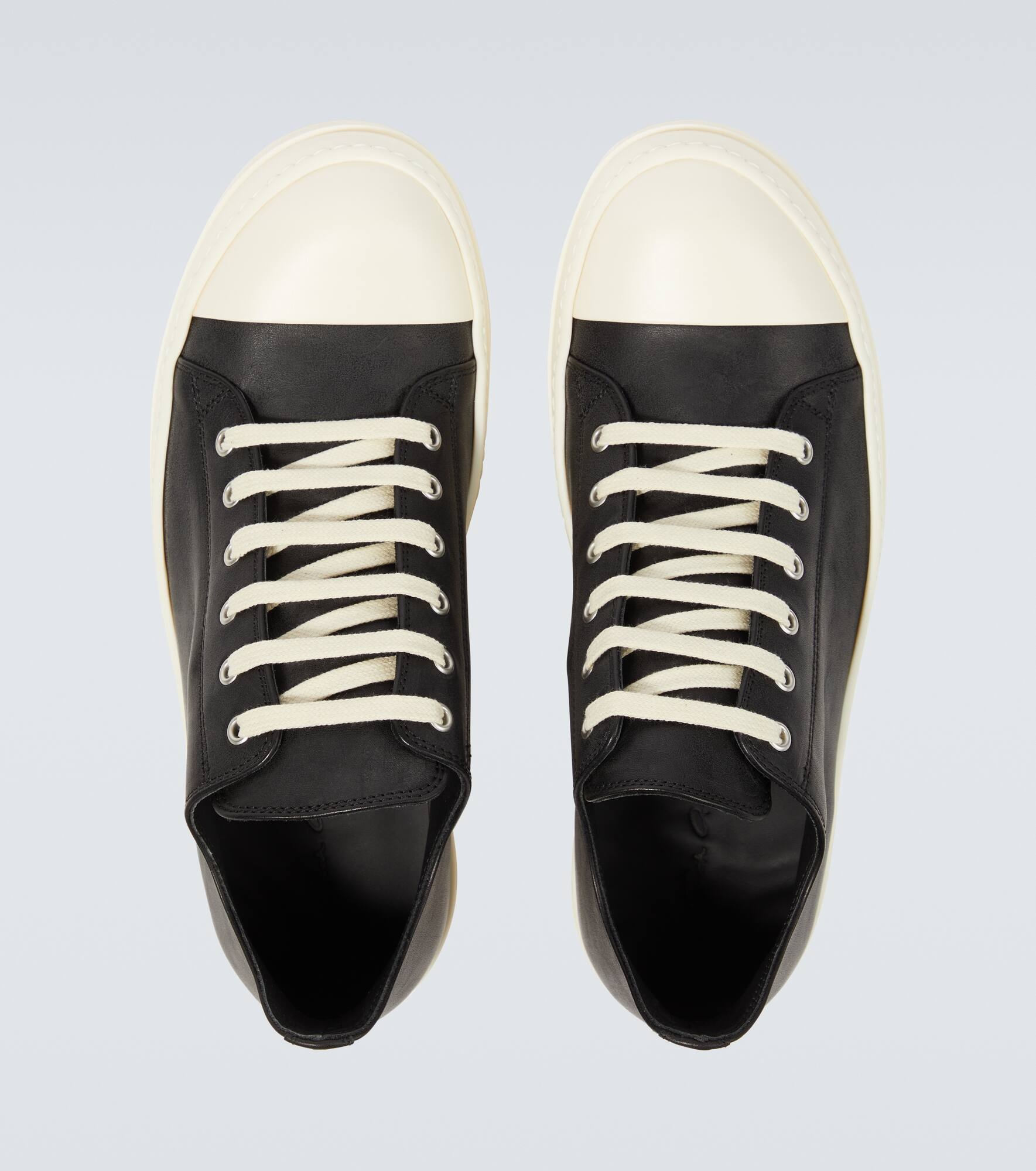 Low-top leather sneakers - 4