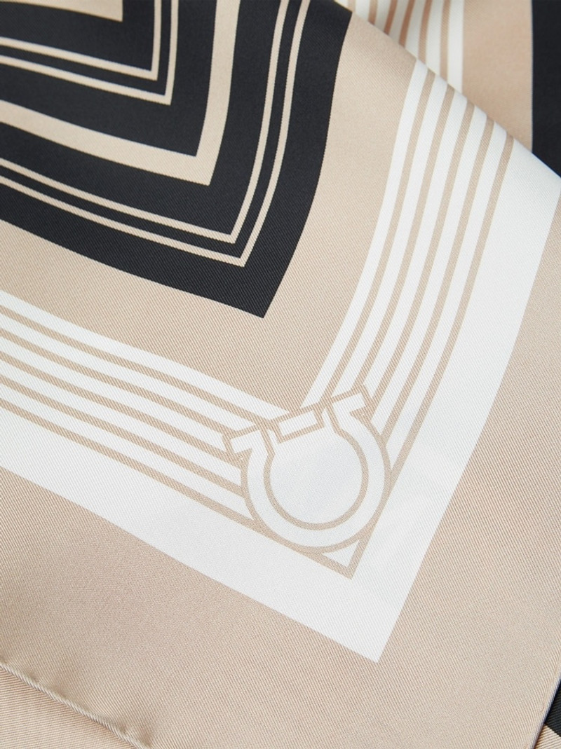 GEOMETRIC PRINT SILK FOULARD 4