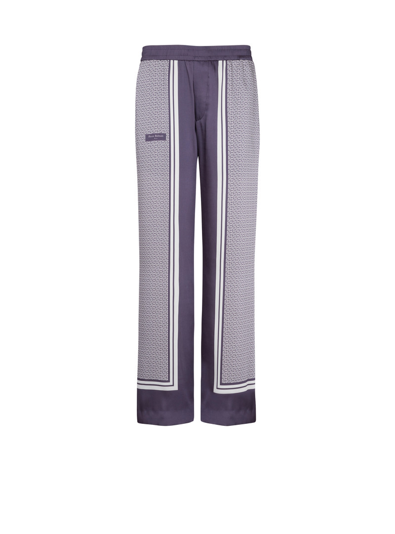 Monogrammed casual trousers - 1