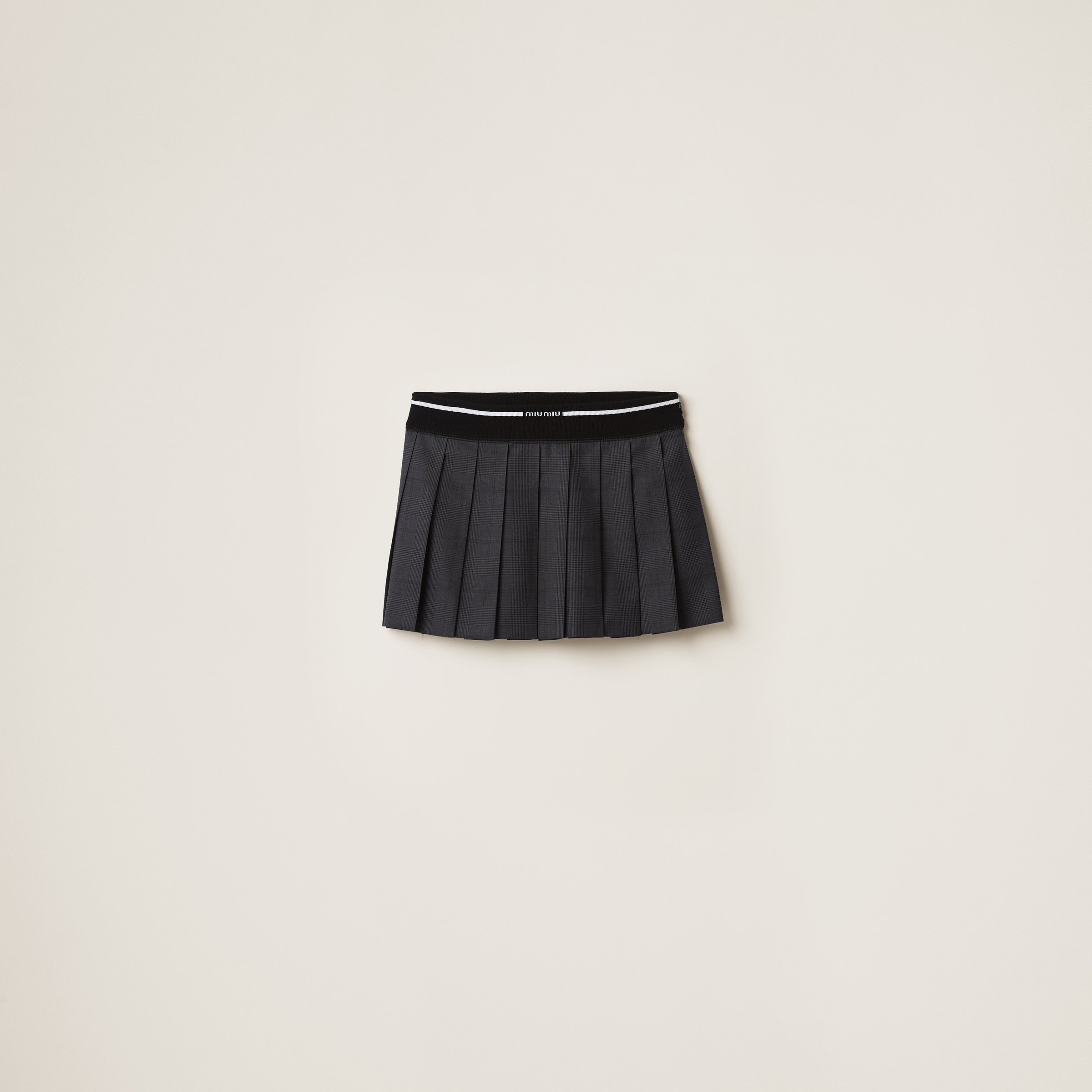 Glen plaid mini skirt - 1