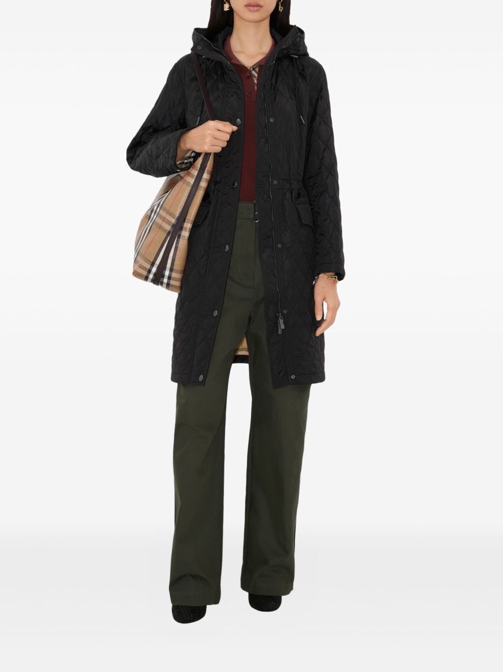 quilted parka coat - 2
