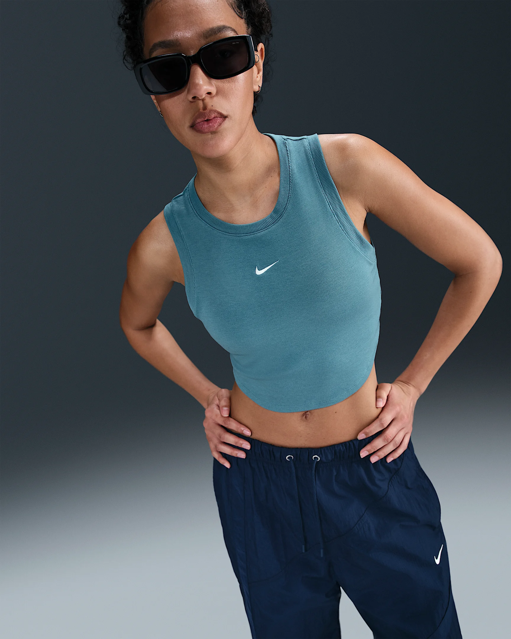 Nike Sportswear Chill Knit Women's Tight Cropped Mini-Rib Tank Top - 1