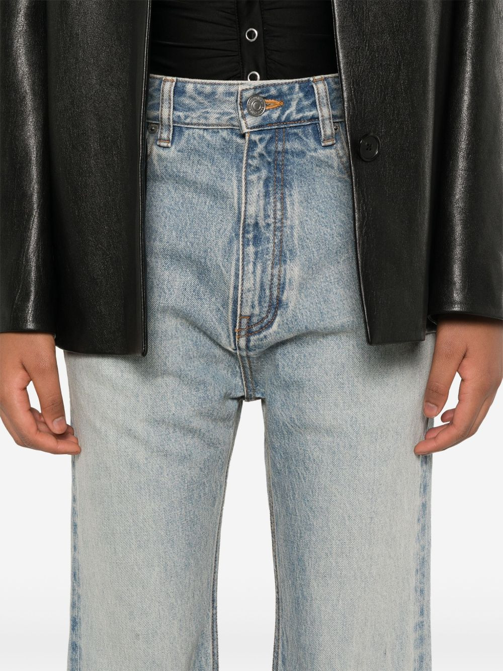 high-waist wide-leg jeans - 5