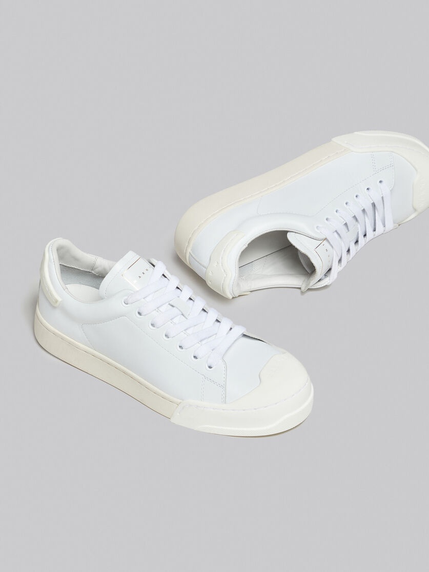 DADA BUMPER SNEAKER IN WHITE LEATHER - 5