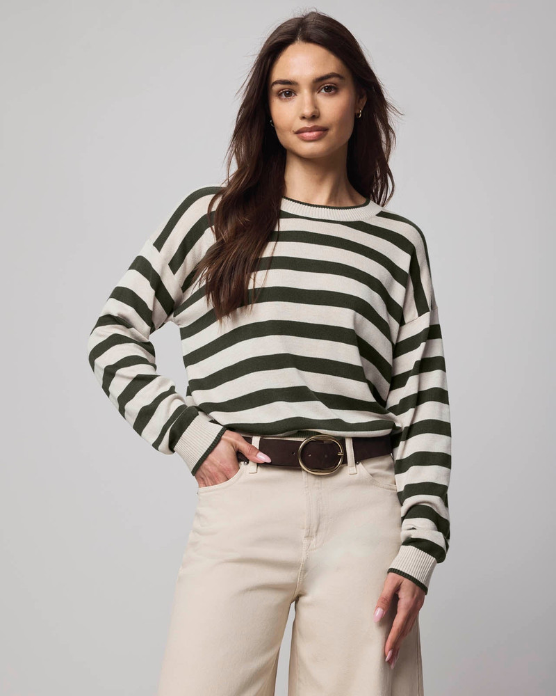 Splendid Georgie Cashblend Stripe Pullover Sweater outlook